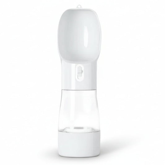 בקבוק מים ואוכל - לבן