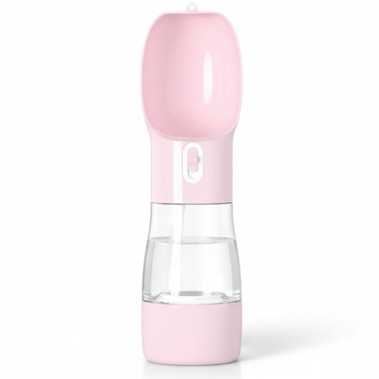 בקבוק מים ואוכל - ורוד